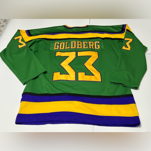 Authentic Charlie Conway Mighty Ducks Hockey Jersey XL Embroidered Fight Strap - Picture 2 of 10